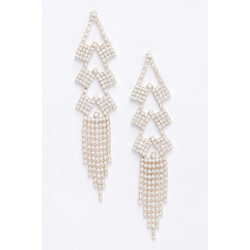 Rhinestone Fringe Earring
