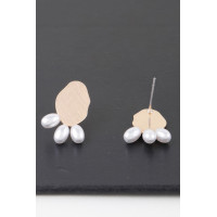 Triple Pearled Drop Earrings