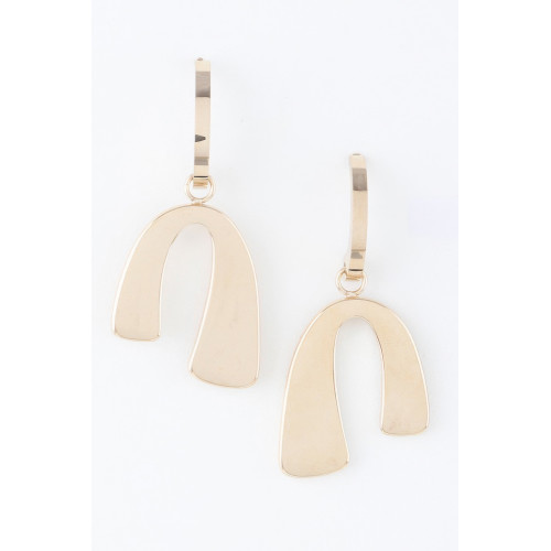 Abstract Arch Drop Earrings - Designer Style - CC-WH2001277