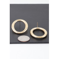 Shiny O Oval Earrings