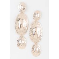 Triple Hammered Disc Earrings