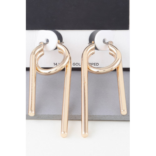 Multi Shiny Contemporary Drop Earrings - CC-WH2001489