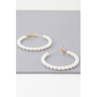Multi Pearl Hoop Earrings