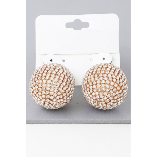 Bejeweled Crystal-studded Disco Earrings - CC-WH2001578