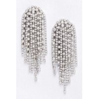 Rhinestone Fringe Earring