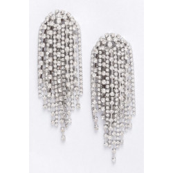 Rhinestone Fringe Earring
