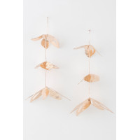 Triple Delicate Flower Drop Earrings
