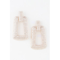Triple Rhinestone Frame Earrings