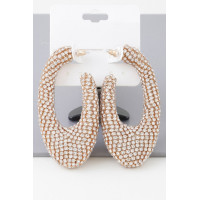 Bejeweled Abstract Oval Earrings