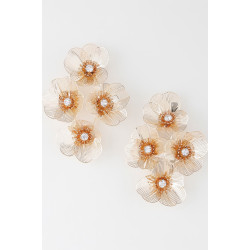 Delicate Blossom Drop Earrings