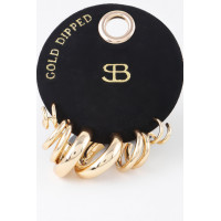 Multi Shiny Hoop Earrings Set