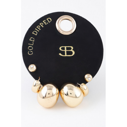 Multi Shiny Curved Earrings Set - Designer Style - CC-WH2001486