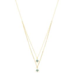 Double Star Crystal Layered Necklace - Boutique Inspired