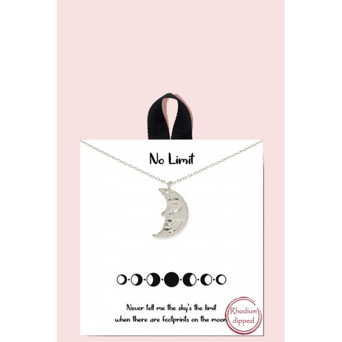 18k Gold Rhodium Dipped No Limit Necklace - Designer Style - CC-56966