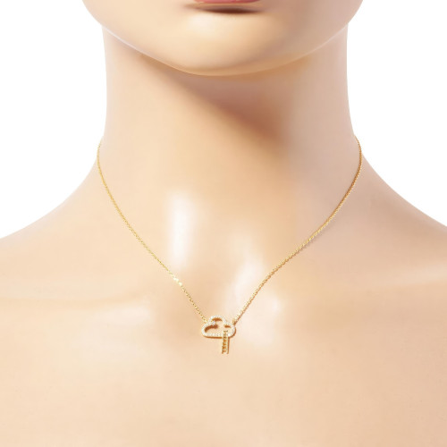 Gold Dipped Cloud Pendant Necklace - Designer Style - CC-57942