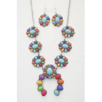 Western Rodeo Horse Concho Necklace