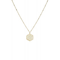 Fashion Pearl Wraps Hexagon Pendant Necklace