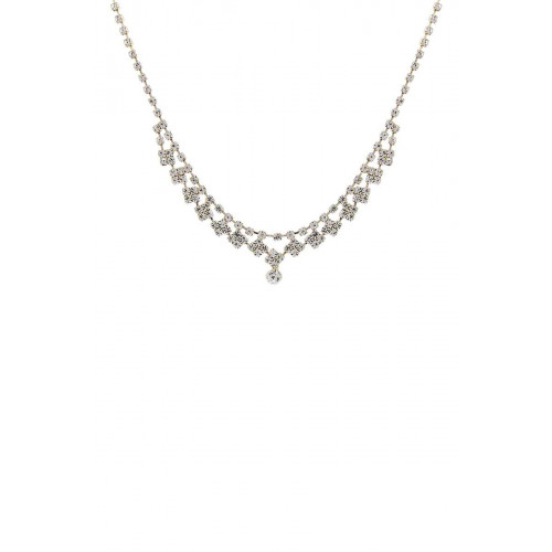 Stylish Crystal-studded Design Crystal Necklace - CC-54809