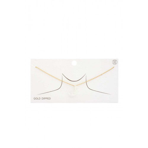 Iridescent Moon Gold Dipped Necklace - Designer Style - CC-55168