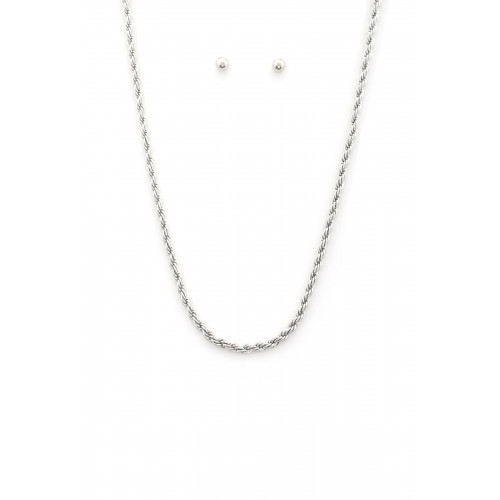 Rope Link Alloy Necklace - CC-56876