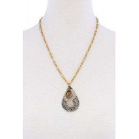Stylish Tear Drop Shape Chain Necklace
