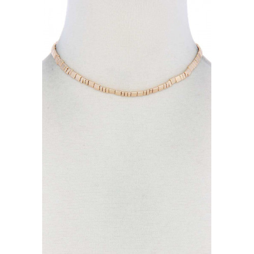 Alloy Block Necklace - CC-51778