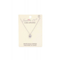 Dainty Rhinestone Skull Necklace