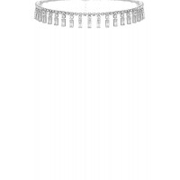 Crystal Baguette Piano Choker Necklace