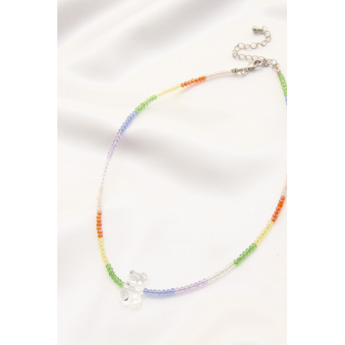 Gummy Bear Charm Beaded Necklace - Designer Style - CC-56464