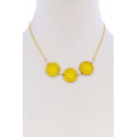 Fashion Triple Circle Pendant Necklace