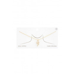 Crystal-studded Snake Charm Necklace