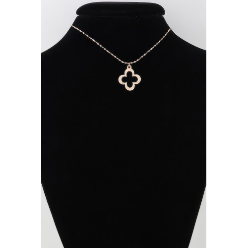 Open Clover Pendant Necklace - Designer Style - CC-WH2000721