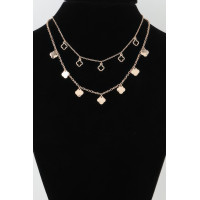 Double Clover Charm Chain Necklace