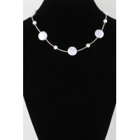 Modern Stone Beaded Charm Necklace