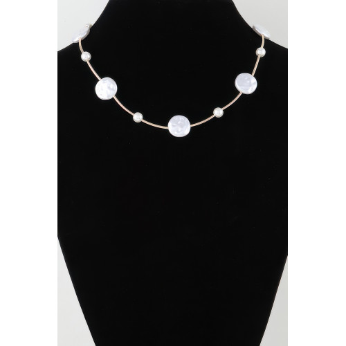 Contemporary Stone Beaded Charm Necklace - CC-WH2000903