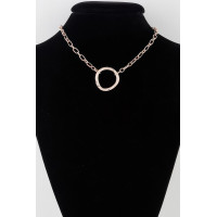 Hammered Hoop Chain Necklace