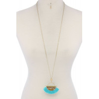 Half Circle Tassel Pendant Necklace