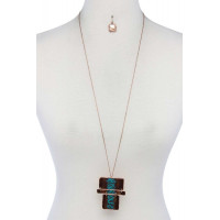 Rectangular Shape Pendant Necklace
