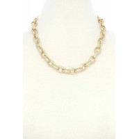 Circle Link Metal Necklacecircle Link Metal Necklace