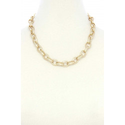 Circle Link Metal Necklacecircle Link Metal Necklace