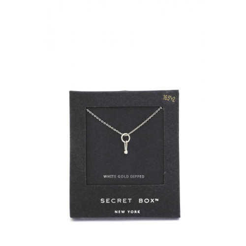 Secret Box Dainty Ring Charm Necklace - Designer Style - CC-53280