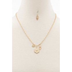 Sodajo Hexagon Shape Charm Necklace - Everyday Glam