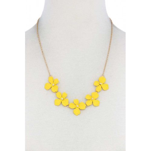 Flower Necklace - Designer Style - CC-40412