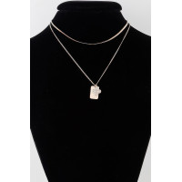 Double Clover Tag Pendant Necklace