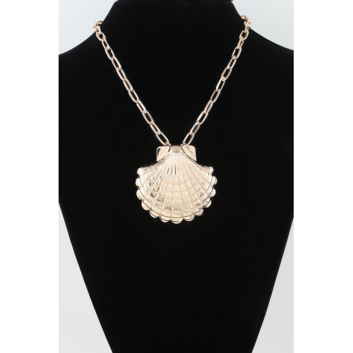 Seashell Statement Linked Necklace - CC-WH2001419