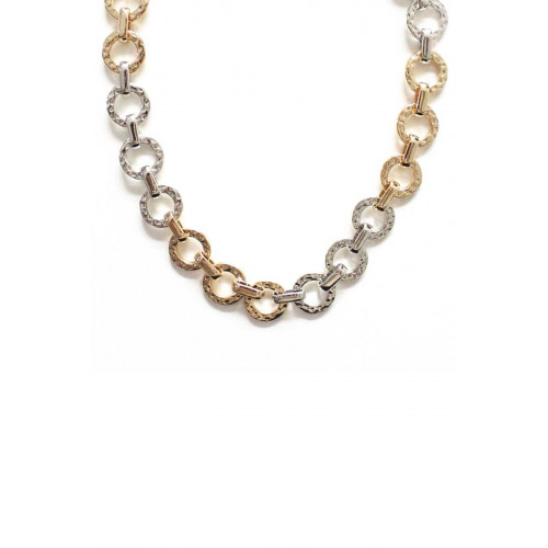 Style Alloy Two Tone Necklace - CC-54199