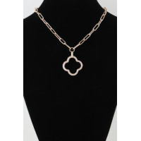 Jeweled Open Clover Chain Necklace