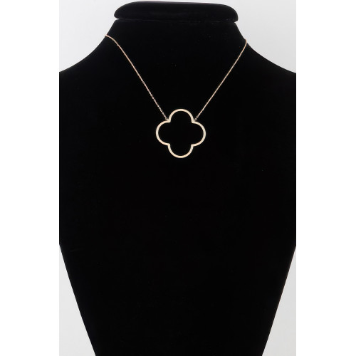 Contemporary Open Clover Pendant Necklace - CC-WH2001557