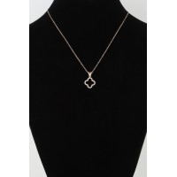 Modest Jeweled Clover Pendant Necklace
