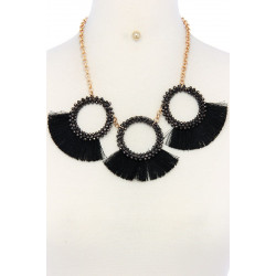 Fashion chunky stylish necklace and earring set